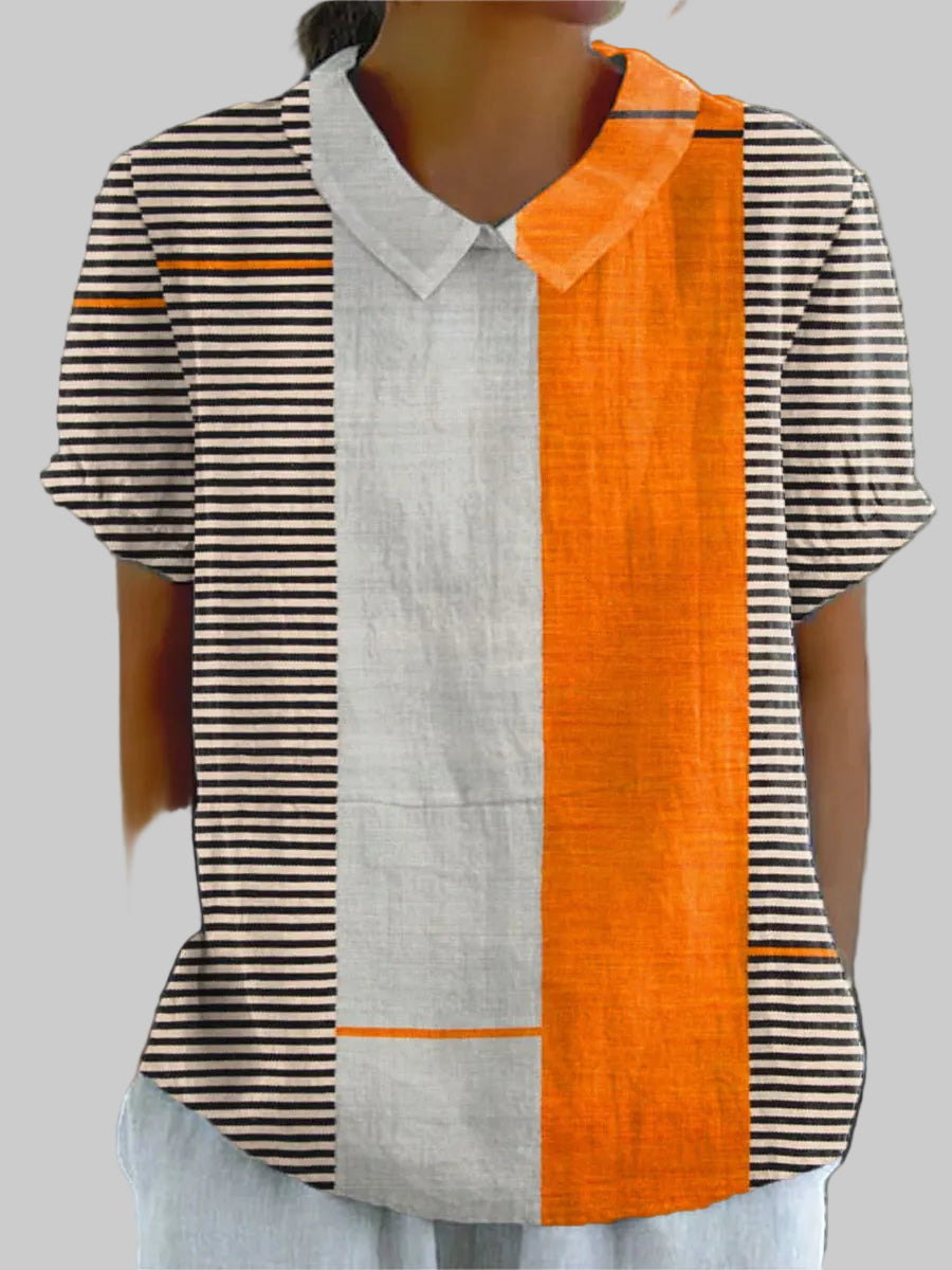 Lena | Camisa de Rayas en Bloque