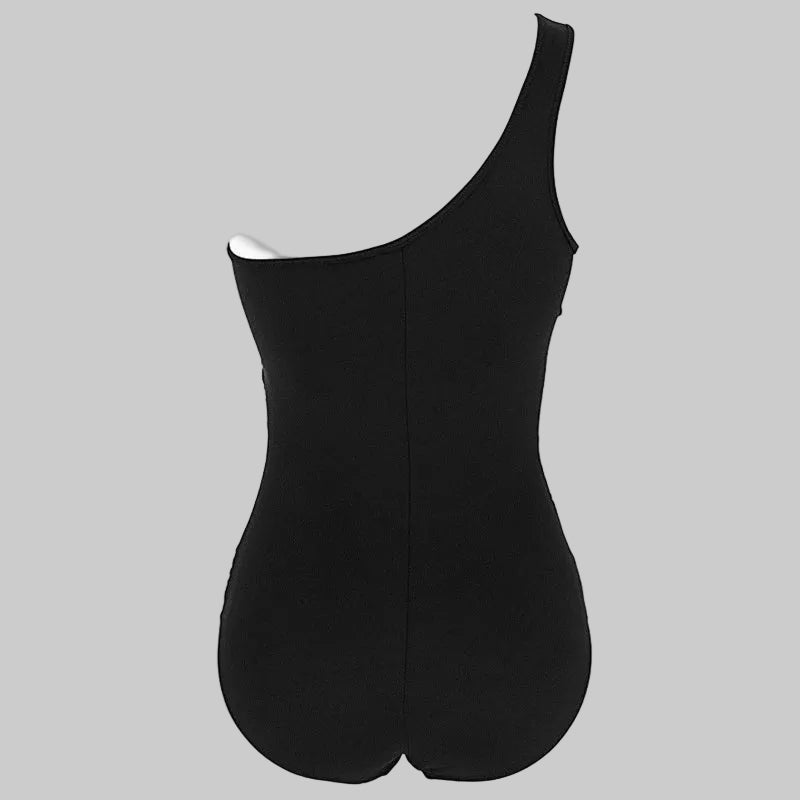 Nayla | Traje de Baño Elegante de un Solo Hombro en Tallas Grandes