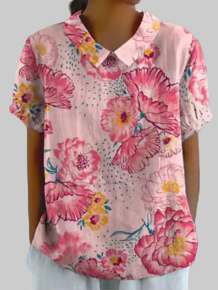 Nora | Camisa Floral Rosa