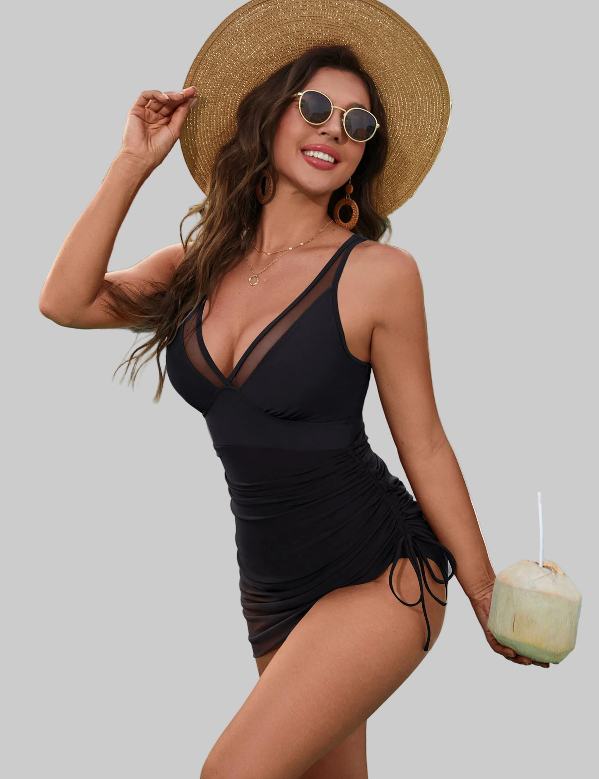 Lena | Traje de Baño con Control de Abdomen y Protección Solar