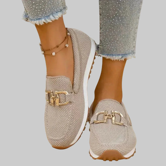 Sinforosa™ | Mocasín Deportivo con Hebilla Dorada