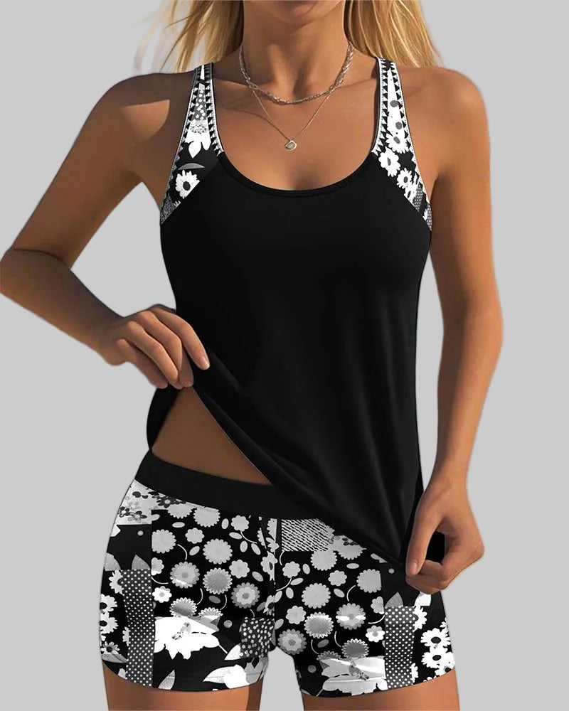 Sabrina | Traje de Baño de Dos Piezas Cómodo con Estampado Floral