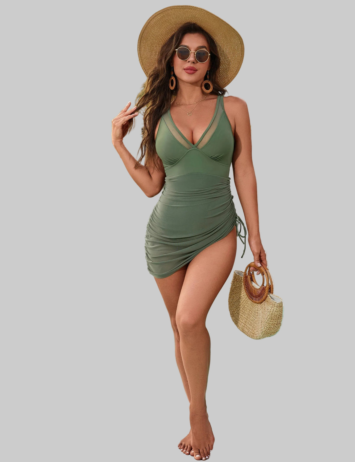 Lena | Traje de Baño con Control de Abdomen y Protección Solar