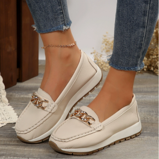Evelyn - Mocasines con hebilla de diamantes