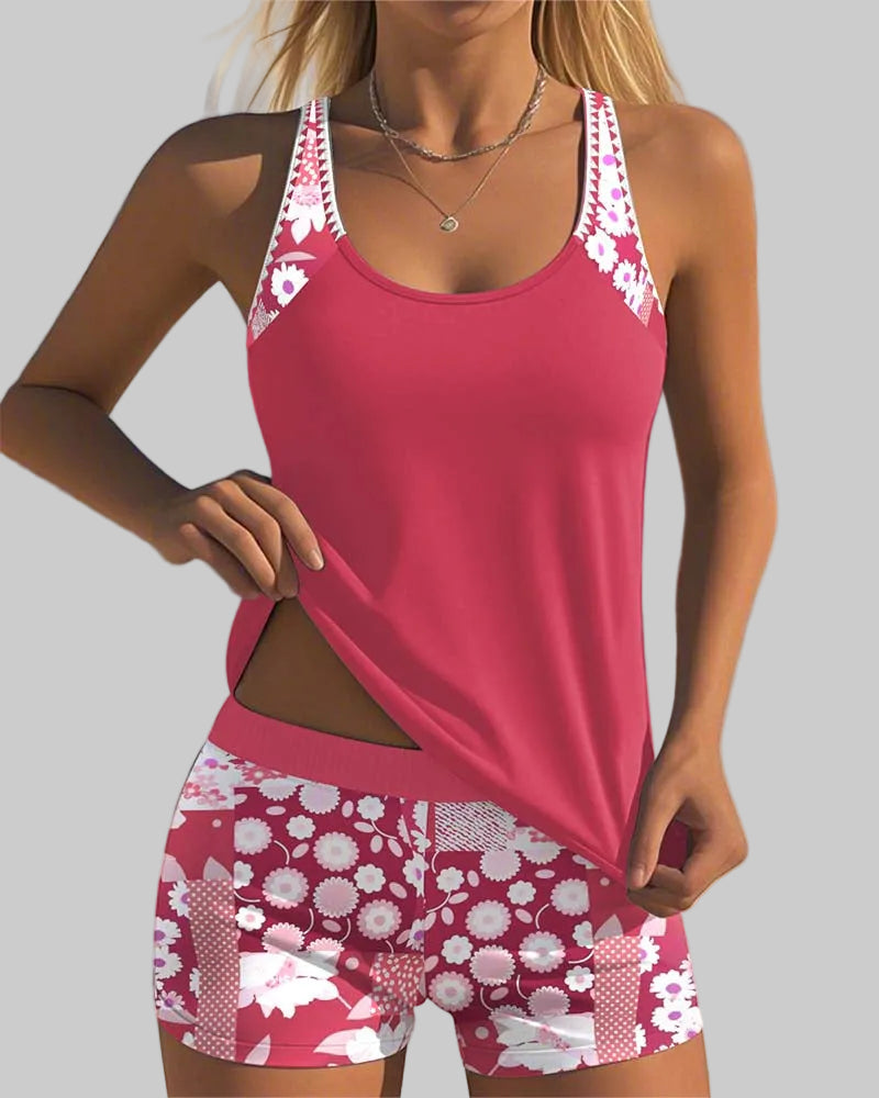 Sabrina | Traje de Baño de Dos Piezas Cómodo con Estampado Floral