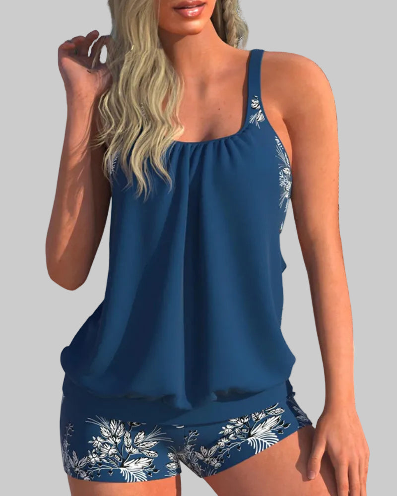 Elena | Tankini Clásico con Estampado Floral