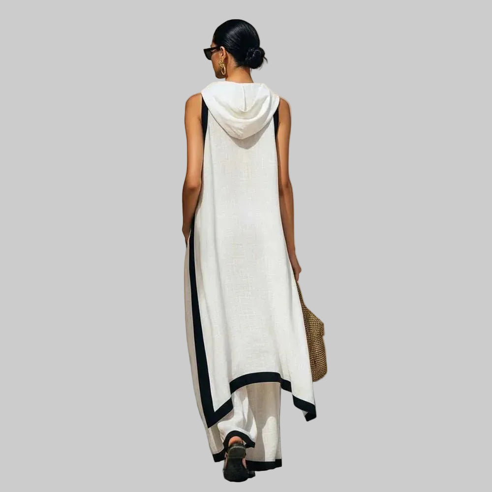 Nadia Conjunto Efecto Lino Atemporal con Diseño Minimalista