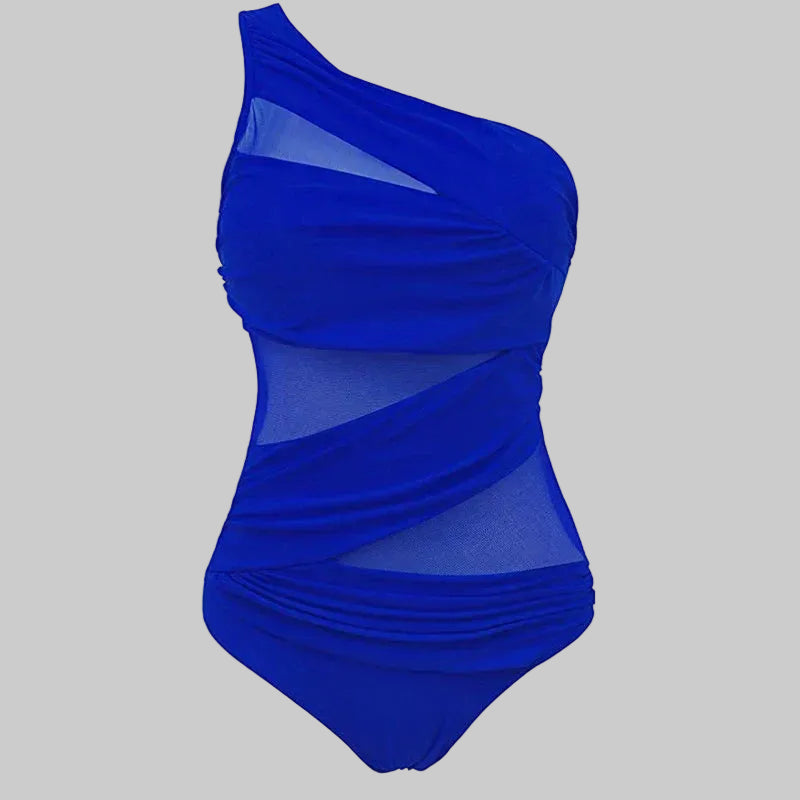 Nayla | Traje de Baño Elegante de un Solo Hombro en Tallas Grandes