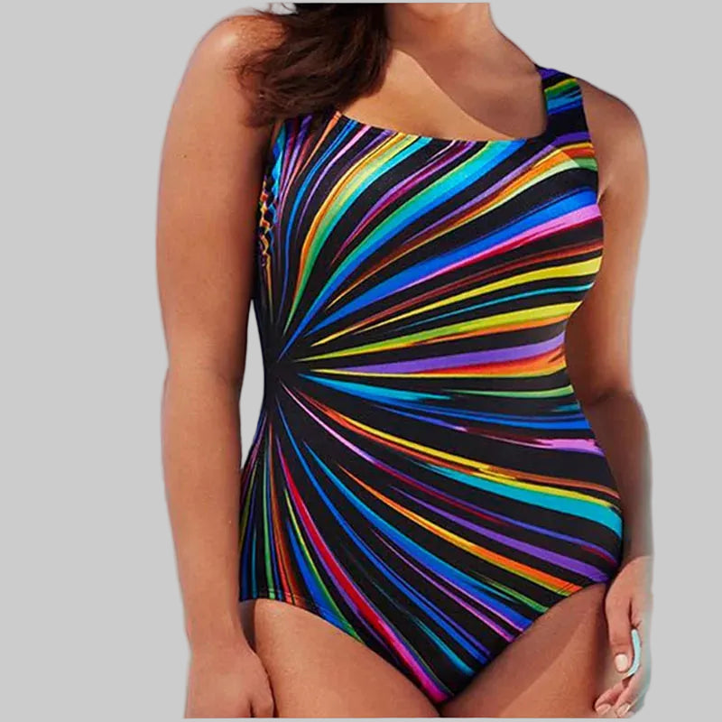 Lina | Monokini con Push-Up de Rayas para un Look Femenino de Verano