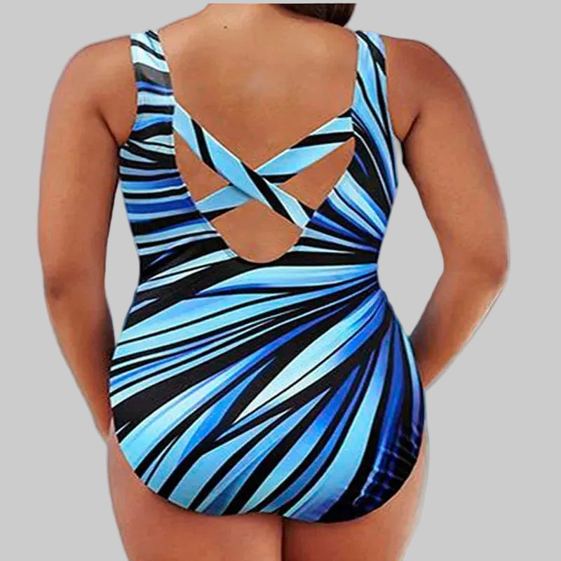 Lina | Monokini con Push-Up de Rayas para un Look Femenino de Verano