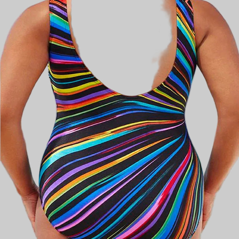 Lina | Monokini con Push-Up de Rayas para un Look Femenino de Verano