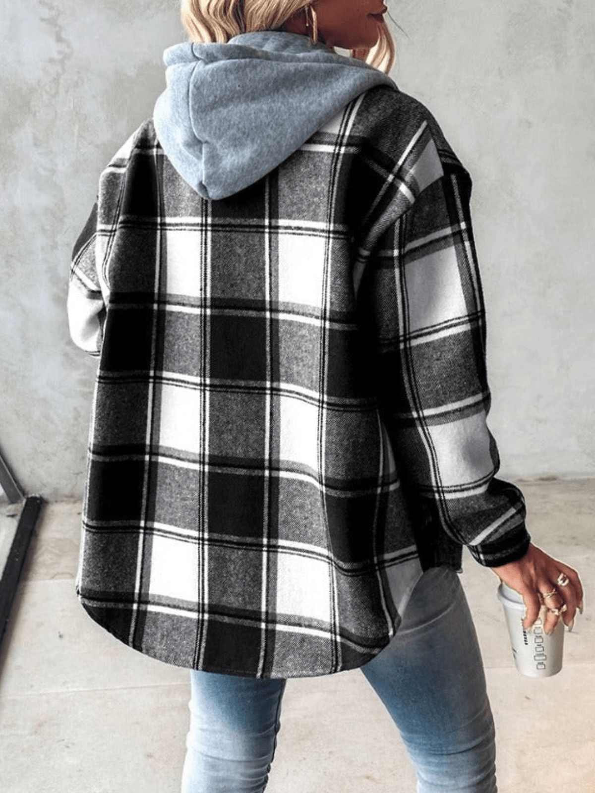 Olga | Sobrecamisa de Cuadros con Capucha