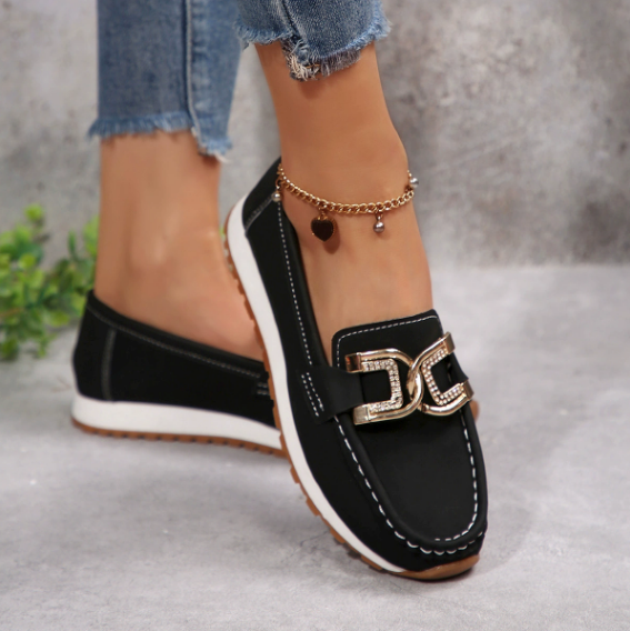 Emma - Mocasines elegantes con hebilla de diamante