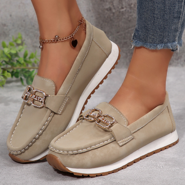 Emma - Mocasines elegantes con hebilla de diamante
