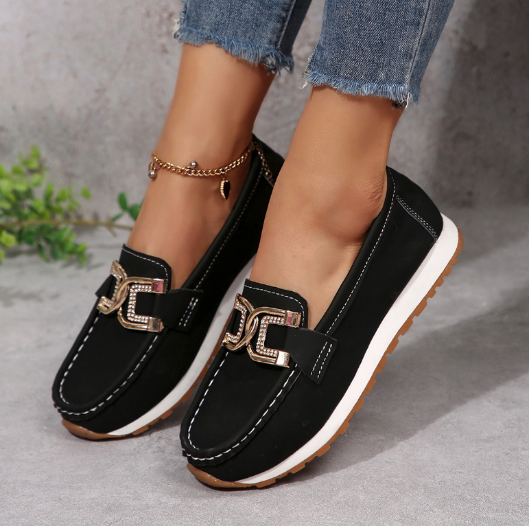 Emma - Mocasines elegantes con hebilla de diamante