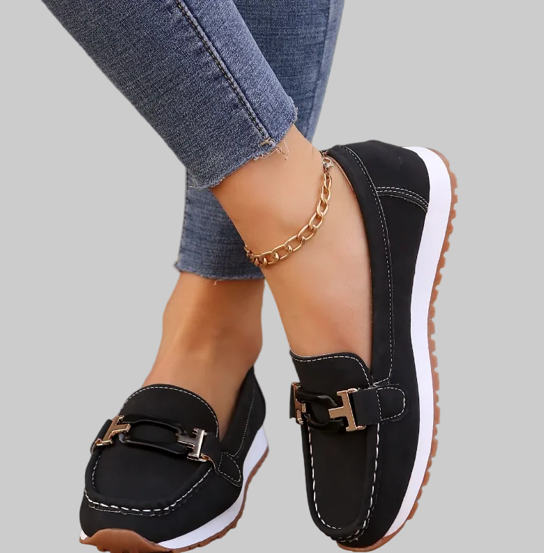 Emily - Mocasines con cadena entrelazada