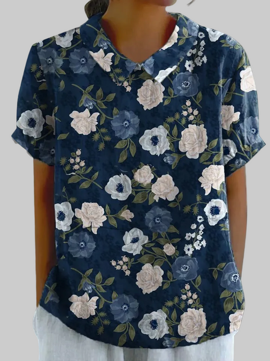 Stella | Camisa Floral Medianoche