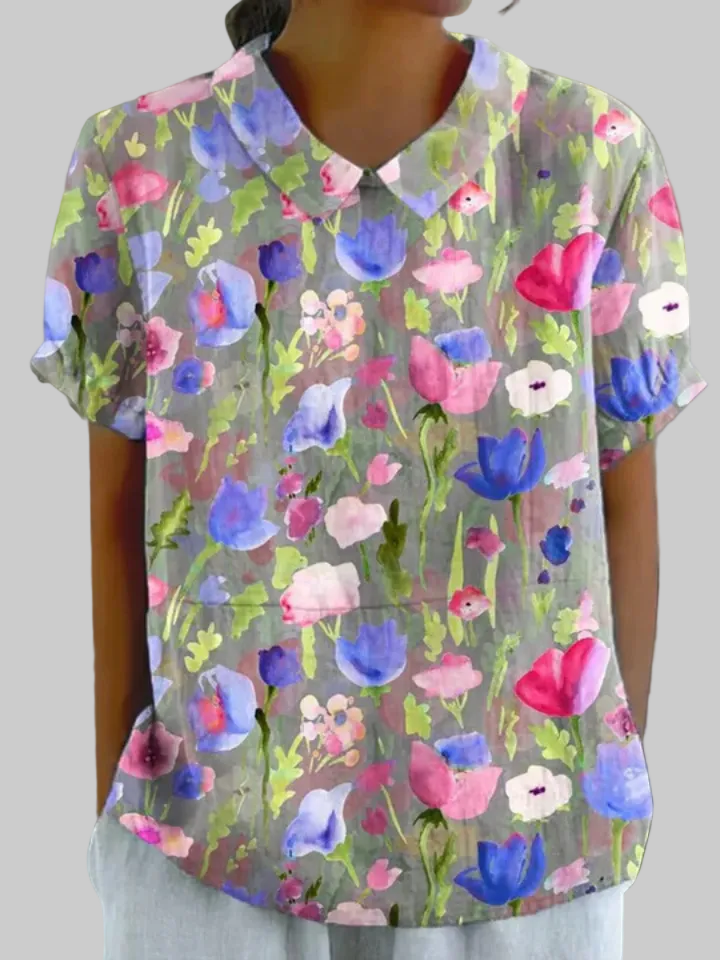 Lila | Camisa Floral Pastel