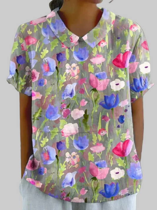 Lila | Camisa Floral Pastel