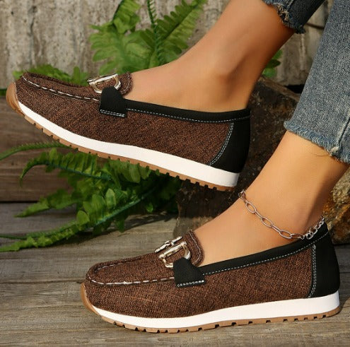 Esme - Mocasines planos con hebilla