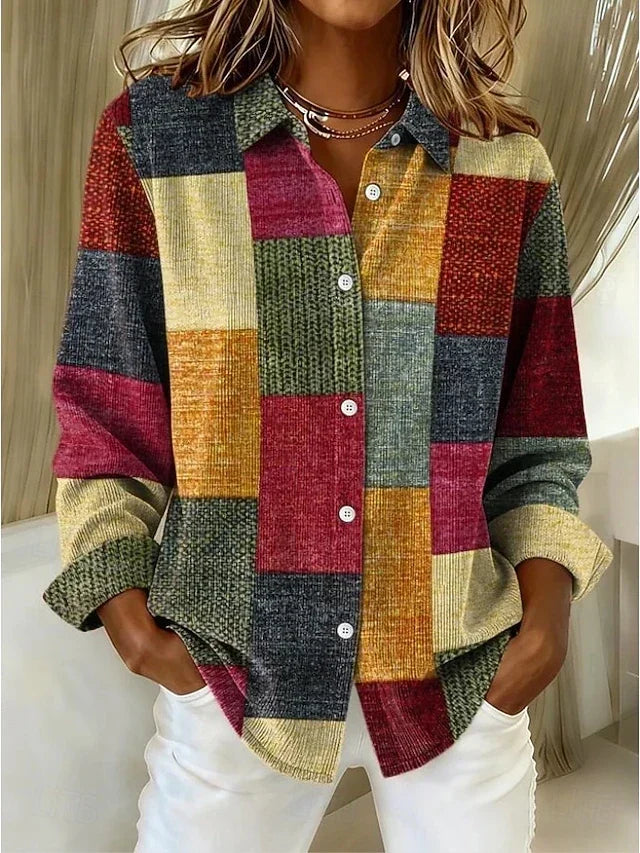 Aurelia | Blusa de Patchwork con Botones